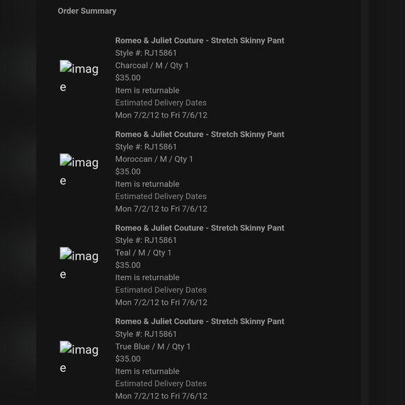 Unbranded Blue Stretch Ponte Skinny Pant; Size S/M - Picture 6 of 6